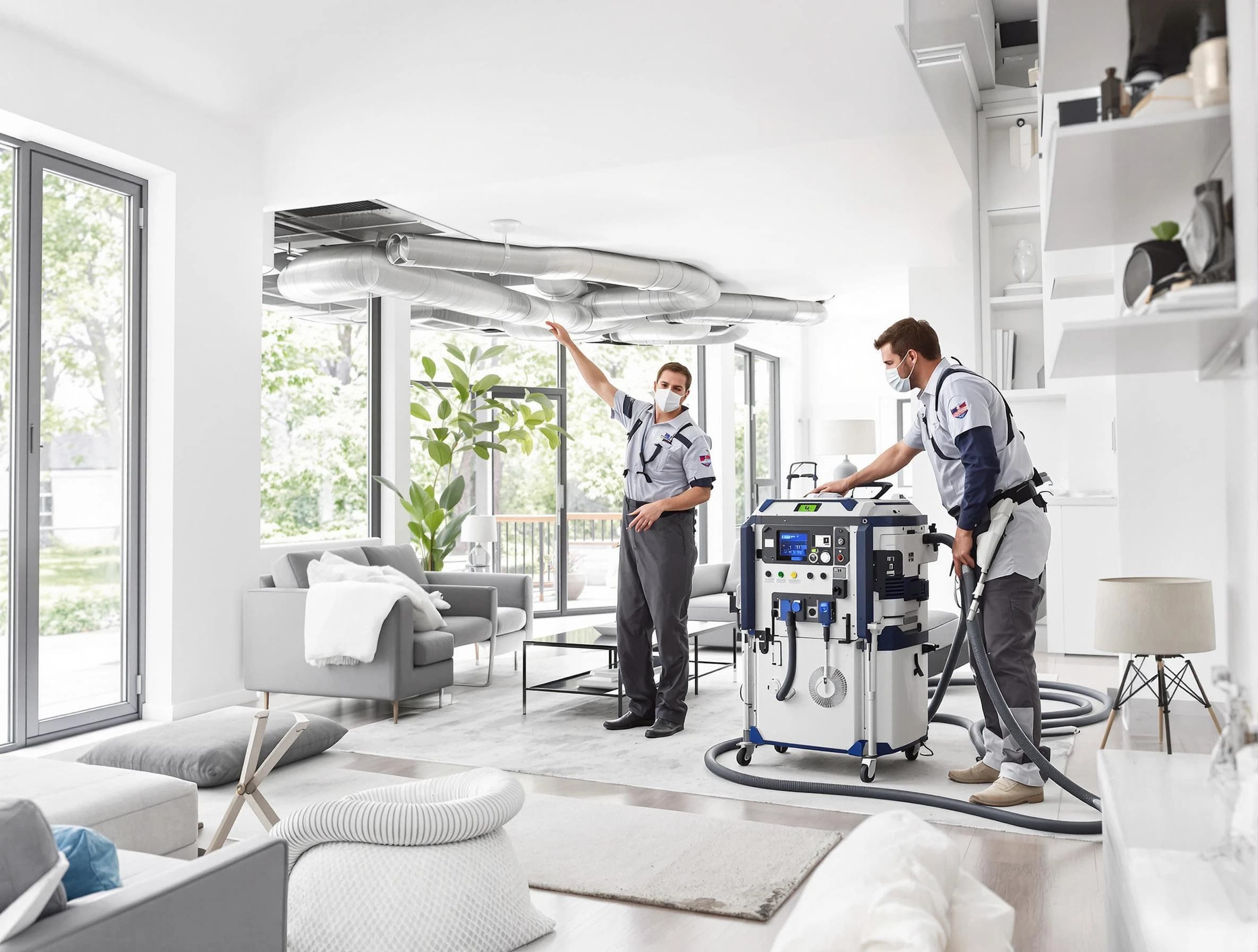 Pelham Air Duct Cleaning professional conducting pure air duct cleaning with state-of-the-art equipment in Pelham