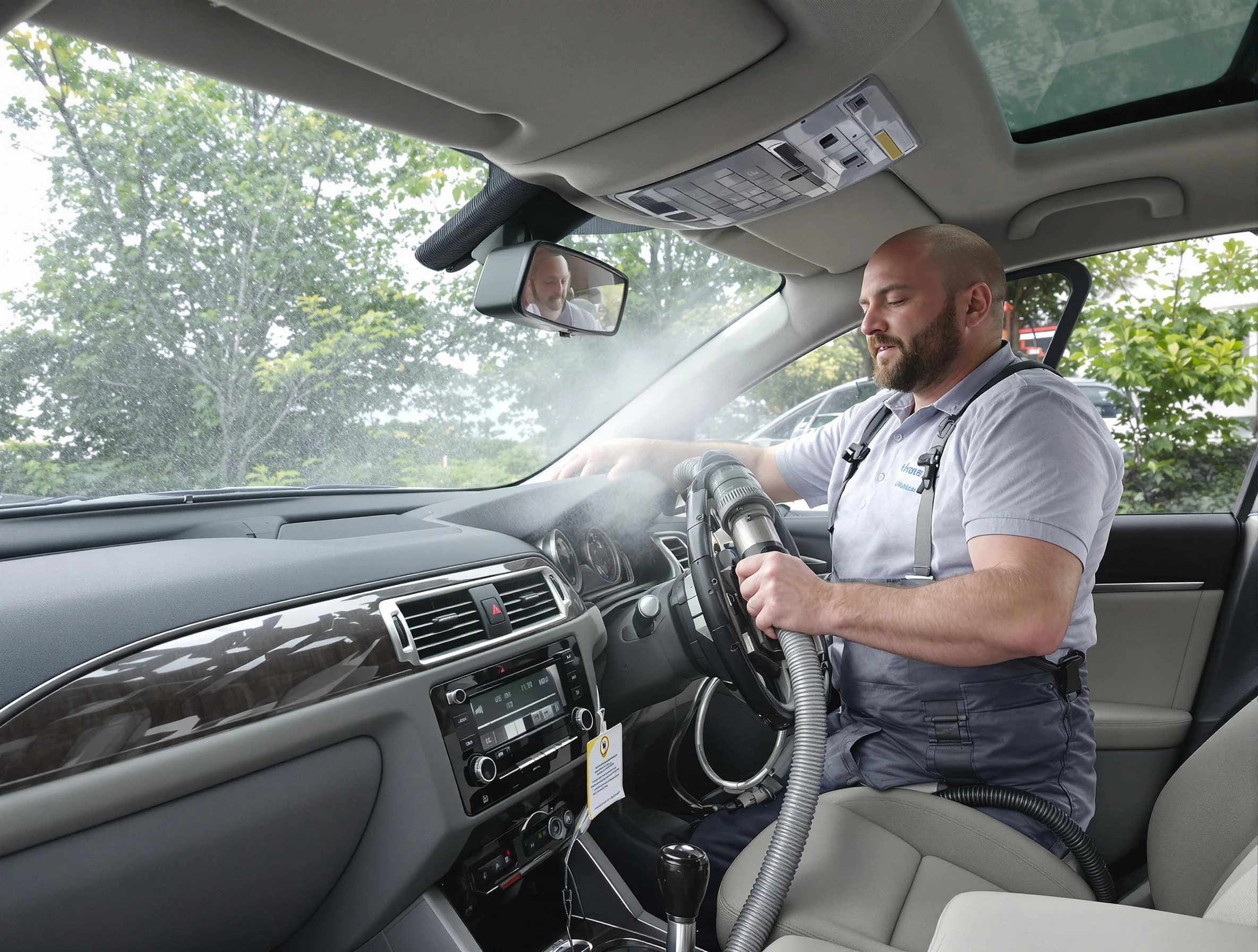 Pelham Air Duct Cleaning specialist performing professional car duct cleaning in Pelham